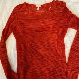Joie see through red/orange sweater